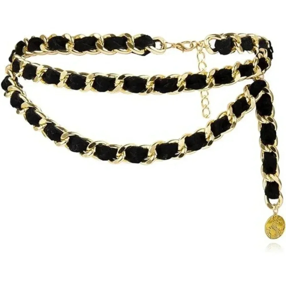 Alloy Waist Chain Body Chain Weave Rope Winding Twist Chain for Women Waist - Picture 8 of 8